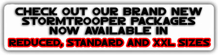 Stormtrooper Costumes Available in REDUCED, STANDARD AND XXL SIZES